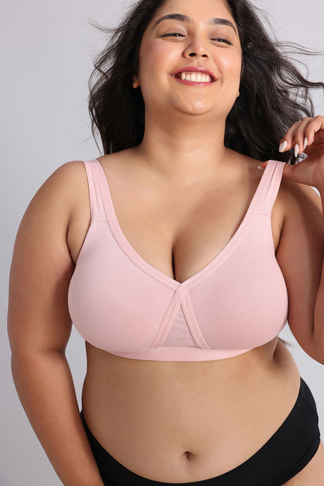 Zivame True Curv Double Layered Non Wired Full Coverage Super Support Bra - Silver Pink — image 5